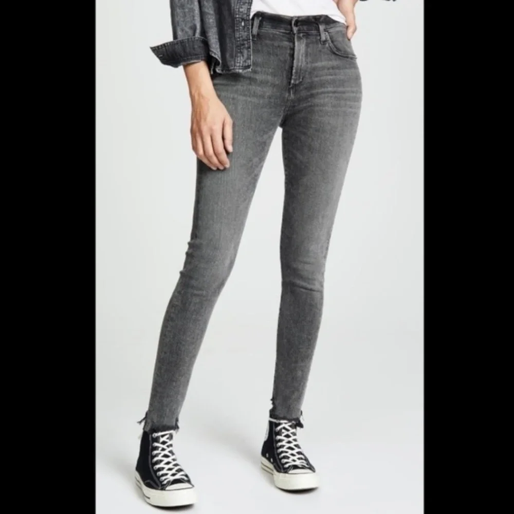 Agolde Pinch Waist Skinny High Waist in Grey Jeans Denim